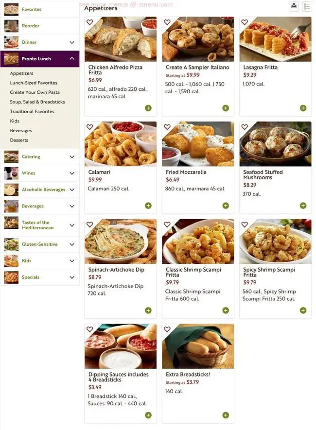 Olive Garden Menu