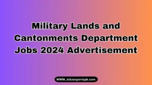 Military Lands and Cantonments Department Jobs 2024 Advertisement