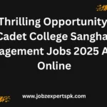 Thrilling Opportunity Cadet College Sanghar Management Jobs 2025 Apply Online